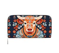 WZYCWB Swimming white swans Leather clutch bags zipper wallets and card holders are perfect for travel or daily use, Sturdy Cattle, One Size