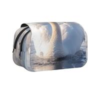 WZYCWB Swimming white swans Portable Pencil Case ideal for organizing pens in the office or storing makeup brushes