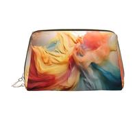 WZYCWB Swipe Patterned Leather Cosmetic Bag - Perfect for Carry-On or Home Organization