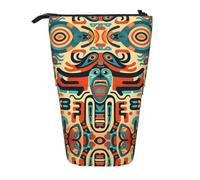 WZYCWB Symbolic Figurine Printed Retractable Pen Holder Suitable for use as a Simple Cosmetic Bag, Wallet, etc.