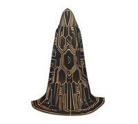 WZYCWB Symmetrical electrode path Printed Medium Hooded Cape, Holiday Party Costume, Carnival Party Prop, Sizes S/M/L