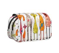 WZYCWB Tall and short dogs Portable Pencil Case ideal for organizing pens in the office or storing makeup brushes
