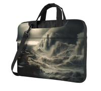 WZYCWB Tall waves. 13 inch Print Laptop Crossbody Bag/Briefcase, Suitable for Daily Office Use and Business Travel
