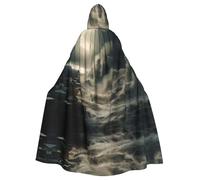 WZYCWB Tall waves. Patterned Hooded Cape - Ideal Costume for Carnival/Festival Party Cosplay
