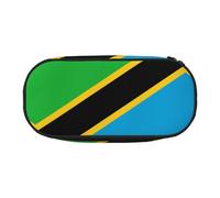 WZYCWB Tanzania Flag Large Capacity Pencil Bag - Multifunctional Storage Box, Portable and Durable Pencil Bag for Office and School Supplies