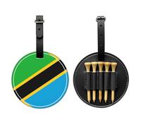 WZYCWB Tanzania Flag Special Printed Golf tee Storage Bag - Portable Hanging Buckle Design