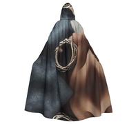 WZYCWB Technological ring Patterned Hooded Cape - Ideal Costume for Carnival/Festival Party Cosplay