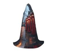 WZYCWB telephone booths Printed Hooded Cape | Cosplay Costume, Halloween Anime Party Prop - Medium