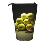 WZYCWB Tennis Diagram Printed Retractable Pen Holder Suitable for use as a Simple Cosmetic Bag, Wallet, etc.