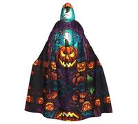 WZYCWB Terror Pumpkin Patterned Hooded Cape - Ideal Costume for Carnival/Festival Party Cosplay