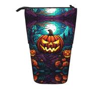 WZYCWB Terror Pumpkin Printed Retractable Pen Holder Suitable for use as a Simple Cosmetic Bag, Wallet, etc.