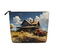 WZYCWB Texas Farm Tractor Patterned cosmetic bag, travel cosmetic bag, multifunctional storage bag, storage for daily necessities