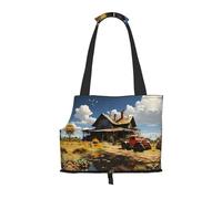 WZYCWB Texas Farm Tractor Printed Pet Shoulder Bag - Lightweight, Breathable Travel Small Pet Shoulder Bag