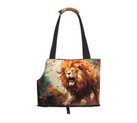WZYCWB The angry lion. Printed Pet Shoulder Bag - Lightweight, Breathable Travel Small Pet Shoulder Bag