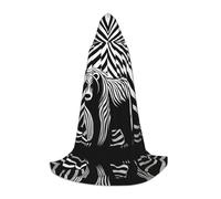 WZYCWB The blackened bear. Printed Hooded Cape | Cosplay Costume, Halloween Anime Party Prop - Medium