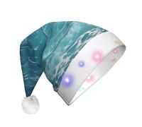 WZYCWB The deep blue sea Adult New Year Christmas hat, with LED lights, unisex plush Christmas hat, New Year Christmas party gift