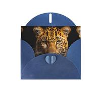 WZYCWB The deep-eyed leopard Blue Printed Holiday Cards - Perfect for heartwarming holiday greetings