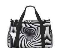 WZYCWB The deep-eyed leopard Printed fitness travel bag. Perfect for yoga training, short trips, and swimming gear., Spiral Optical Illusion Gif, One Size