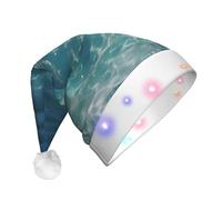 WZYCWB The Deep Ocean Adult New Year Christmas hat, with LED lights, unisex plush Christmas hat, New Year Christmas party gift