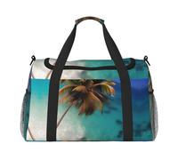WZYCWB The Deep Ocean Printed fitness travel bag. Perfect for yoga training, short trips, and swimming gear., Caribbean Islands, One Size
