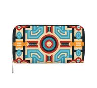 WZYCWB The Devil's Eye. Leather clutch bags zipper wallets and card holders are perfect for travel or daily use, Symmetrical Maze, One Size