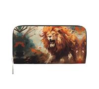 WZYCWB The Devil's Eye. Leather clutch bags zipper wallets and card holders are perfect for travel or daily use, The Angry Lion., One Size