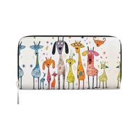 WZYCWB The Devil's Eye. Leather clutch bags zipper wallets and card holders are perfect for travel or daily use, Tall And Short Dogs, One Size