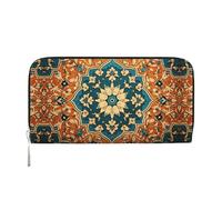 WZYCWB The Devil's Eye. Leather clutch bags zipper wallets and card holders are perfect for travel or daily use, Symmetrical Floral Pattern, One Size