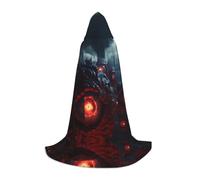 WZYCWB The Devil's Eye. Printed Hooded Cape | Cosplay Costume, Halloween Anime Party Prop - Medium