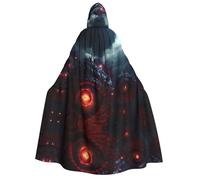 WZYCWB The Devil's Eye. Printed Hooded Cape - Perfect for Halloween parties, theatrical performances, and photoshoots.