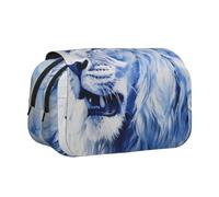 WZYCWB The Fierce Lion Portable Pencil Case ideal for organizing pens in the office or storing makeup brushes