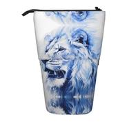 WZYCWB The Fierce Lion Printed Retractable Pen Holder Suitable for use as a Simple Cosmetic Bag, Wallet, etc.