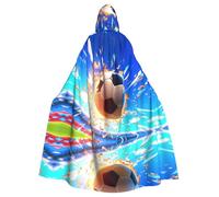 WZYCWB The Flying Soccer Ball Patterned ball cape, adult extended wizard robe, masquerade costume, carnival theme party dress