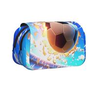 WZYCWB The Flying Soccer Ball Printing Portable Pencil Case ideal for organizing pens in the office or storing makeup brushes