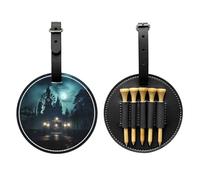 WZYCWB The Ghost in The Night Special Printed Golf tee Storage Bag - Portable Hanging Buckle Design