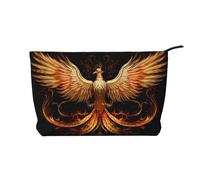 WZYCWB The Golden Phoenix Printed Cosmetic Storage Bag, Perfect for Business Trips and Travel.