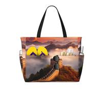 WZYCWB the Great Wall Beach bag large travel bag gym swimming pool zipper storage bag