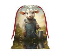 WZYCWB The lamb with the kettle. S Printed Gift Bags - Perfect for Weddings, Christmas, and Holidays - S/M/L