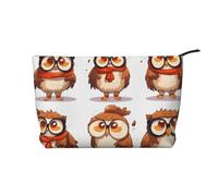WZYCWB The Learned Owl Printed Cosmetic Storage Bag, Perfect for Business Trips and Travel.