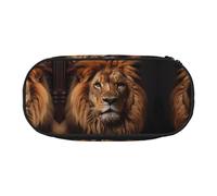 WZYCWB The Lion's Gaze Large Capacity Pencil Bag - Multifunctional Storage Box, Portable and Durable Pencil Bag for Office and School Supplies