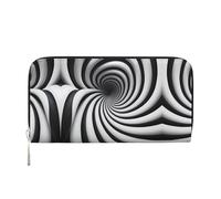 WZYCWB The Lion's Gaze Leather clutch bags zipper wallets and card holders are perfect for travel or daily use, Spiral Optical Illusion Gif, One Size