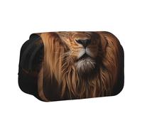 WZYCWB The Lion's Gaze Portable Pencil Case ideal for organizing pens in the office or storing makeup brushes