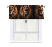 WZYCWB The Lion's Gaze Printed Curtain Valance, 54 inches Wide Ã- 18 inches high, Suitable for Door and Window partitions