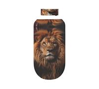 WZYCWB The Lion's Gaze Printed swaddle blanket set + cute headband, baby swaddle blanket after bath