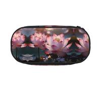 WZYCWB The Lotus in Full Bloom Large Capacity Pencil Bag - Multifunctional Storage Box, Portable and Durable Pencil Bag for Office and School Supplies