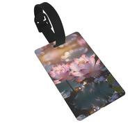 WZYCWB The Lotus in Full Bloom Pattern Luggage Tags - Airplane Travel Accessories, Backpack and Luggage Tags