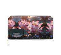 WZYCWB The Lotus in Full Bloom Printed zippered wallet perfect for travel, business, and everyday wear. Holds cell phones and cash.