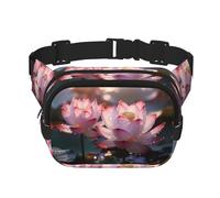 WZYCWB The Lotus in Full Bloom Sports Waist Bag, Trendy and Fashionable Crossbody Bag, Lightweight Travel Small Bag