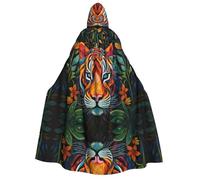 WZYCWB The mighty tiger. Printed Hooded Cape - Perfect for Halloween parties, theatrical performances, and photoshoots.