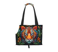 WZYCWB The mighty tiger. Printed Pet Shoulder Bag - Lightweight, Breathable Travel Small Pet Shoulder Bag